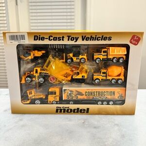 Die-Cast Construction Toy Vehicles Set - Yellow